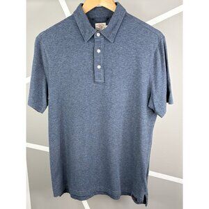 Faherty Movement Short Sleeve Polo Men’s M Heather Blue Stretch Pima Cotton
